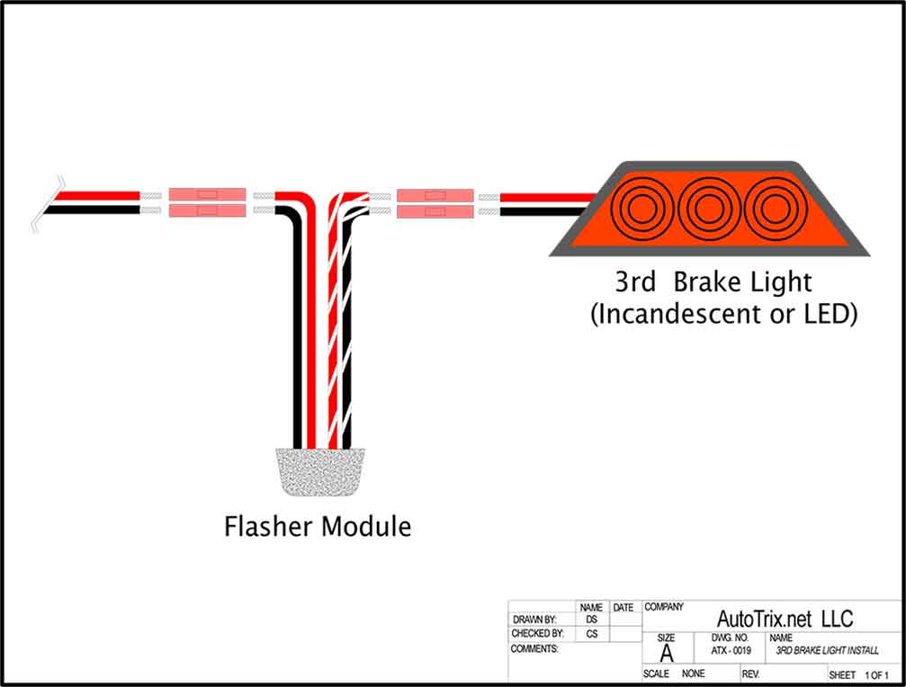 AutoTrix Universal 3rd Brake Light Flasher Diagram